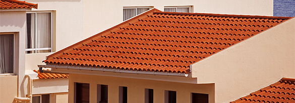 view of the roof of the house